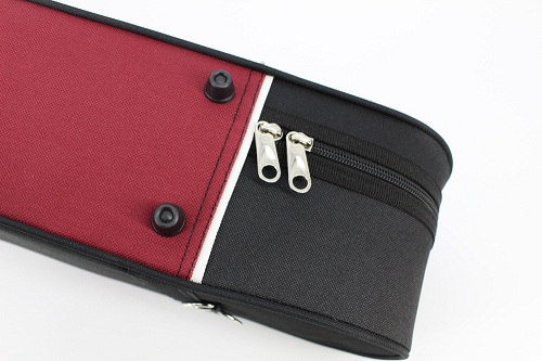 高檔三角琴盒紅黑色 嵌筋