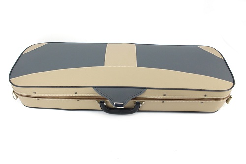 印花絨布高檔小提琴盒